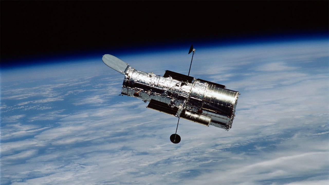 The Hubble Space Telescope in orbit around Earth