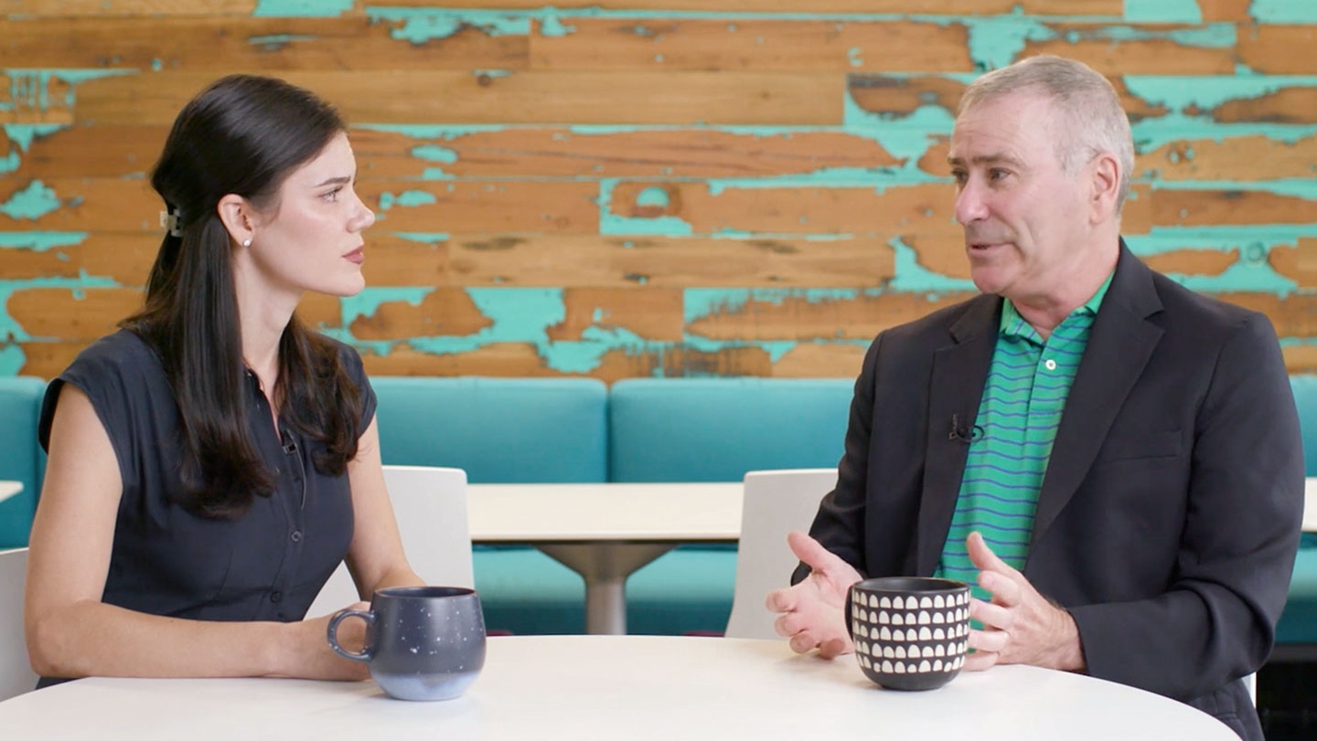 Joanna Guy and Roy Kitchener interviewing together