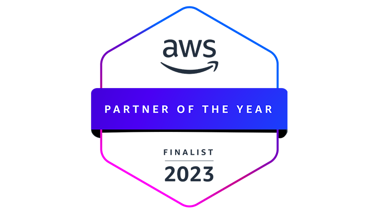 2023 AWS Federal Government Partner of the Year Finalist badge